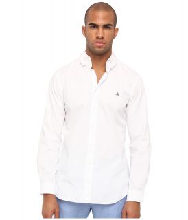Vivienne Westwood MAN Light Oxford Button Up Mens Long Sleeve Button Up (White)