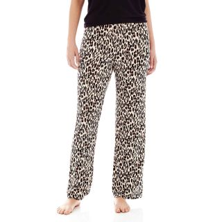 Ambrielle Knit Sleep Pants   Plus, Leopard, Womens