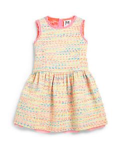 MILLY MINIS Toddlers & Little Girls Neon Flecked Tweed Dress   Pink Tweed
