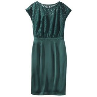 TEVOLIO Petites Lace Bodice Dress   Seaport Green 6P