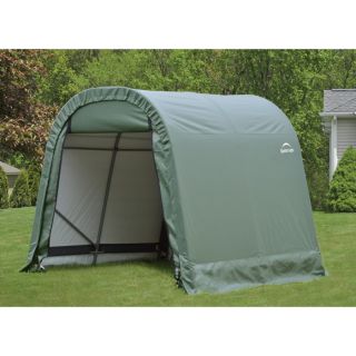 ShelterLogic Round Style Shed/Storage Shelter   Green, 8ft.L x 8ft.W x 8ft.H,