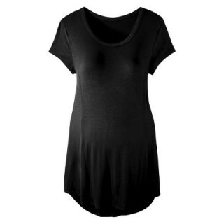 Liz Lange for Target Maternity Short Sleeve Top   Black XL