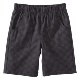 Circo Infant Toddler Boys Checked Chino Short   Charcoal 3T
