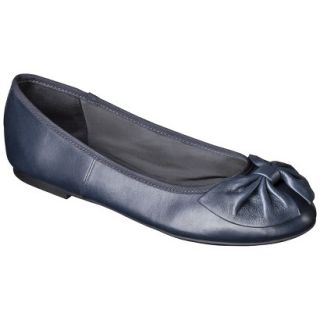 Womens Sam & Libby Chelsea Bow Genuine Leather Flat   Navy 9.5