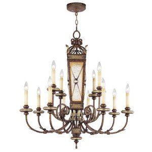 LiveX Lighting LVX 8829 64 Palacial Bronze with Gilded Accents Bristol Manor Cha