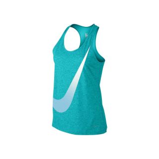 Nike Swoosh Escape Dri FIT Tank Top, Aquamarine Heather, Womens