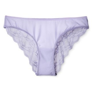 Gilligan & OMalley Womens Lace Back Bikini   Lavender XS