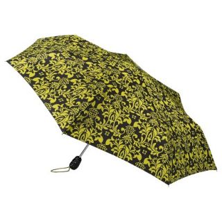 Totes Floral Compact Umbrella   Moss Green