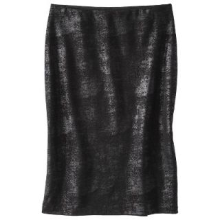 Mossimo Womens Ponte Pencil Skirt   Black Foil S