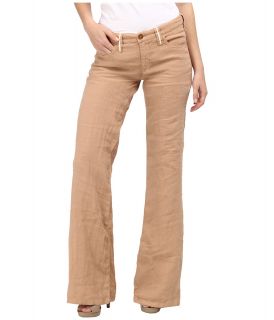 Armani Jeans Regular Fit/ Mid Rise/ Linen Pant Womens Casual Pants (Beige)