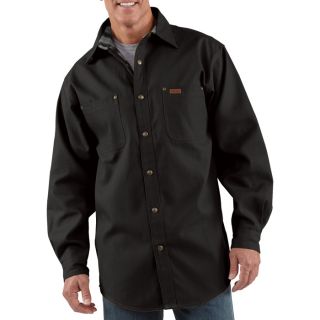 Carhartt Canvas Shirt Jacket   Black, Medium, Model S296