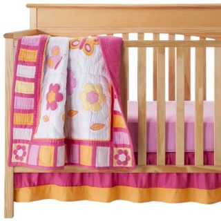 Pink and Orange 11 pc. Crib Bedding Set
