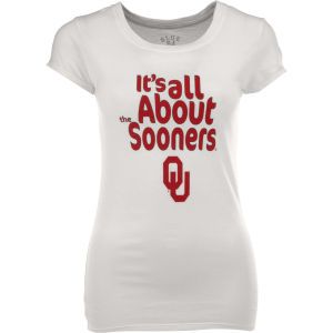 Oklahoma Sooners Blue 84 NCAA Womens All About Scoop T Shirt