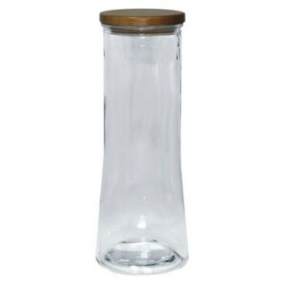 Threshold Curved Glass Spaghetti Canister with Wood Lid