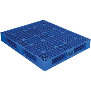 Vestil Plastic Pallet   Blue, 6,600 lb. Capacity, 40 Inch L x 48 Inch W x 6