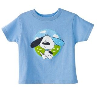 Playful Puppy Blue T Shirt