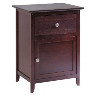 Nightstand Winsome Accent Table   Antique Brown (Walnut)