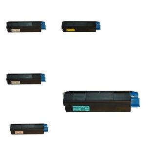 Basacc 5 ink Cartridge Set Compatible With Okidata C5100/ C5150/ C5200