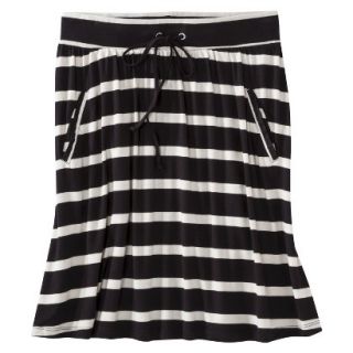 Merona Womens Front Pocket Knit Skirt   Black/White   S
