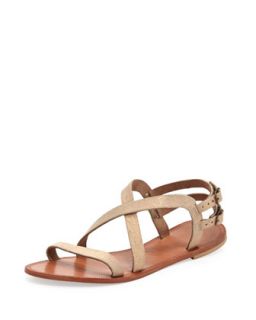 Womens Socoa Strappy Leather Sandal, Rose Gold   Joie