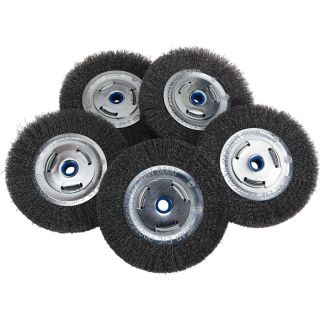 Klutch 6 Inch Crimped Wire Wheels   5 Pack