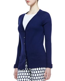 Womens cary bow cuff cardigan, french navy   kate spade new york