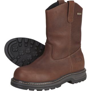 Gravel Gear Waterproof 10 Inch Steel Toe Wellington Boot   Brown, Size 8 1/2
