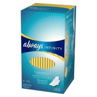 Always Infinity Regular Pads, Unscented with Wings, 36 count