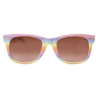 Womens Surf Sunglasses with Rainbow Print   Multicolor