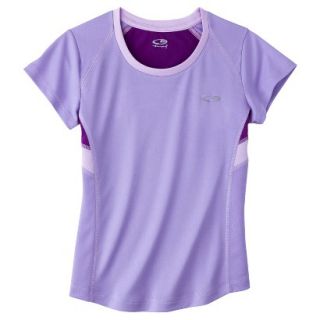 C9 by Champion Girls Short Sleeve Pieced Tech Tee   Lilac M