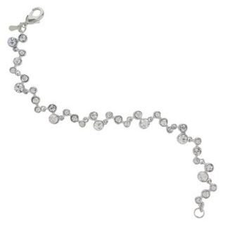 Social Gallery by Roman Bracelet with Multi Glass   Silver/Clear (7.5)