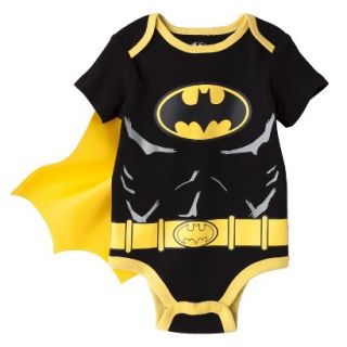 Batman Newborn Boys Caped Bodysuit   Black 0 3 M