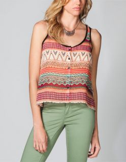 Ethnic Print Womens Top Multi In Sizes Large, X Small, Small, X Large