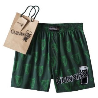 Mens Guinness Boxers with Free Gift Bag   Green XL