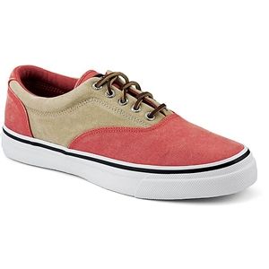 Sperry Top Sider Mens Striper CVO Two Tone Red Chino Shoes, Size 13 M   1049980