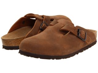 Birkenstock Boston   Nubuck Clog Shoes (Brown)
