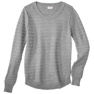 Mossimo Supply Co. Juniors Textured Crewneck Sweater   Gray S(3 5)