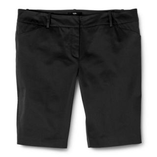 Mossimo Womens Plus Size 11 Bermuda Shorts   Black 30W