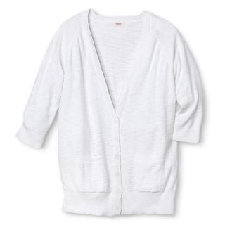 Mossimo Supply Co. Juniors Plus Size 3/4 Sleeve Boyfriend Sweater   White 4X