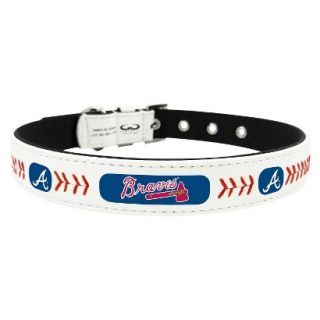 Atlanta Braves Classic Leather Toy Baseball Collar