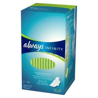 Always Infinity Super Pads, Unscented with Wings, 32 count