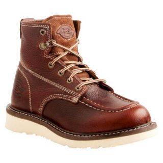 Mens Dickies Trader Genuine Leather Work Boots   Red Oak 10.5