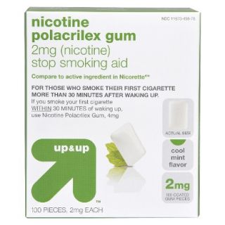 up&up Nicotine Polacrilex 2 mg Cool Mint Gum  100 Count