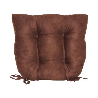 Faux Suede Chair Pad, Chocolate (Brown)