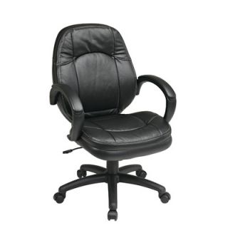 OSP Designs Deluxe Managers Chair with Padded Arms FL605 U Color Black