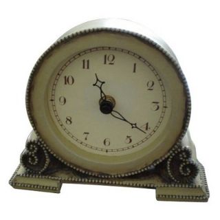 Classic Table Clock   Cream (8 X 8)