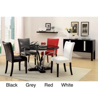 Furniture Of America Relliza 5 piece Contemporary Black Finish High Gloss Lacquer Dining Set