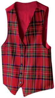 Reversible Merino Wool Tartan Vest