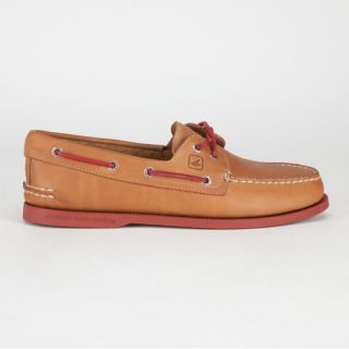 Authentic Original Color Pop Mens Boat Shoes Sahara/Neon Red I