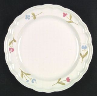 Pfaltzgraff Garland Dinner Plate, Fine China Dinnerware   Blue & Pink Flowers